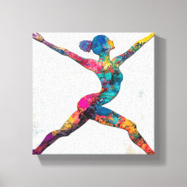 Warrior II Pose Stretched Canvas Print Leinwanddruck
