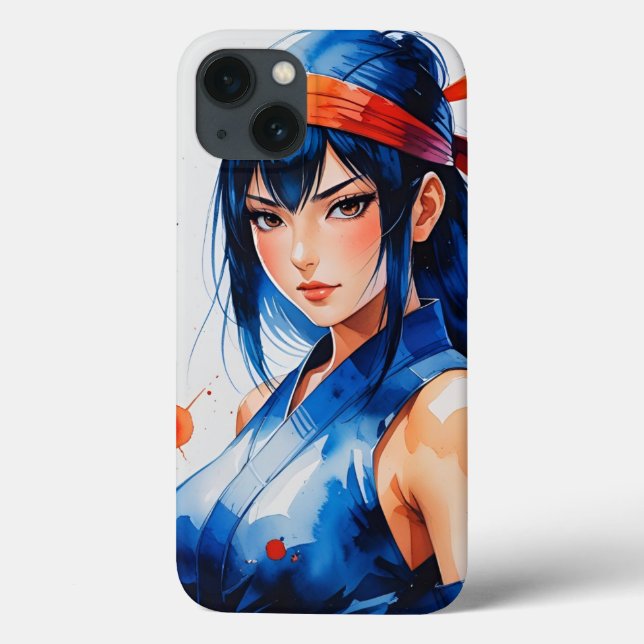 Warrior in Indigo Flames Case-Mate iPhone Hülle (Rückseite)