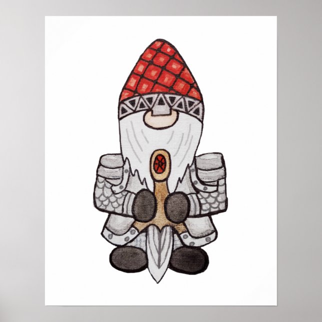 Warrior Knight Gnome Poster (Vorne)
