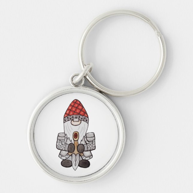 Warrior Knight Gnome Schlüsselanhänger (Vorne)