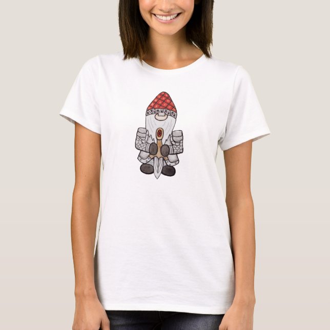 Warrior Knight Gnome T-Shirt (Vorderseite)
