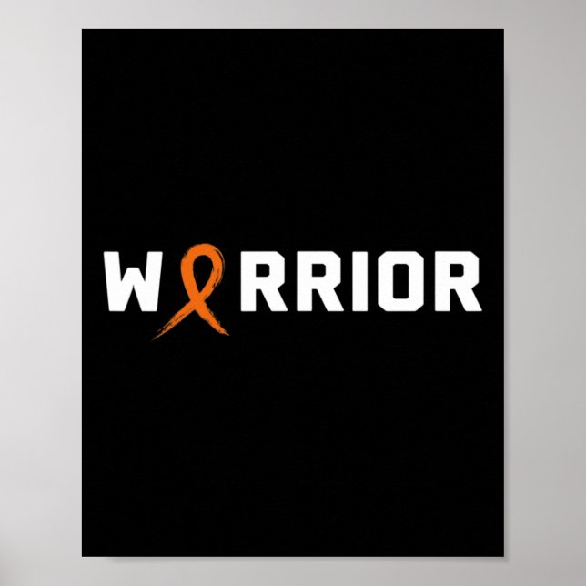 WARRIOR LEUKEMIA SHIRT - Blutkrebs-Bewusstsein Poster (Vorne)