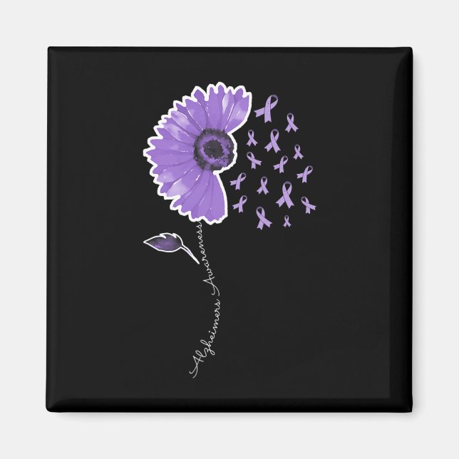 Warrior Lila Sunflower Niedlich Ribbon Magnet (Vorne)