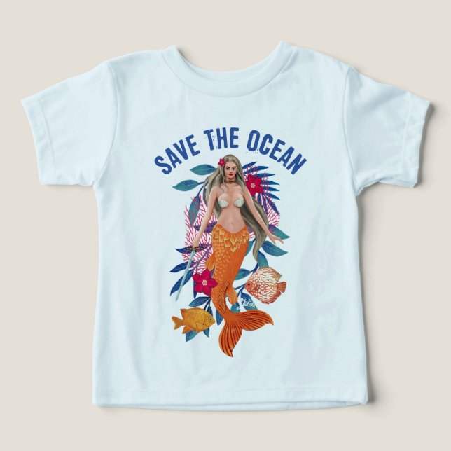 Warrior Mermaid - Rett des Ozeans (Design Vorderseite)