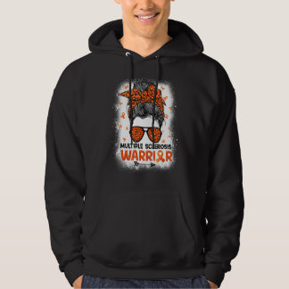 Warrior Messy Bun Leopard Multiple Sklerose A Hoodie