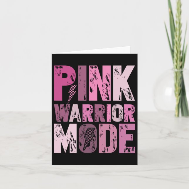 Warrior-Modus für niedlich rosa Multifunktionsleis Karte (Vorderseite)