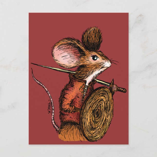 Warrior Mouse Postkarte (Vorderseite)