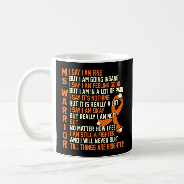 Warrior Multiple Sklerosis Awareness Kaffeetasse (Links)