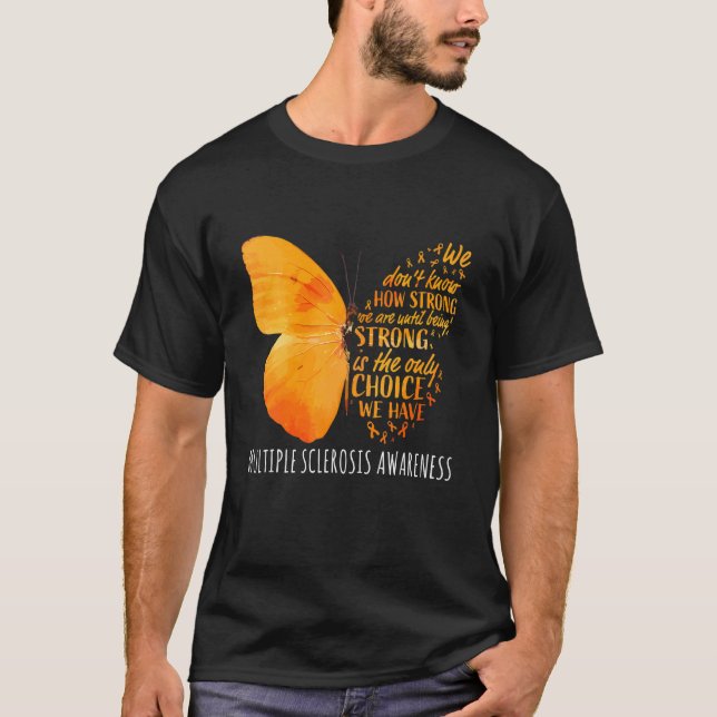 Warrior Multiple Sklerosis Awareness Orange T-Shirt (Vorderseite)