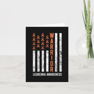 Warrior Orange Ribbon Leukämie Krebs Bewusstsein Karte