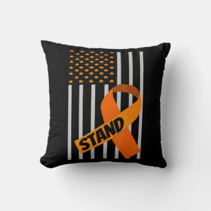 Warrior Orange Ribbon Leukämie Krebs Bewusstsein Kissen
