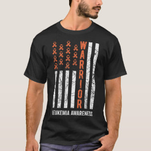 Warrior Orange Ribbon Leukämie Krebs Bewusstsein T-Shirt