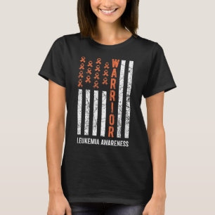 Warrior Orange Ribbon Leukämie Krebs Bewusstsein T-Shirt