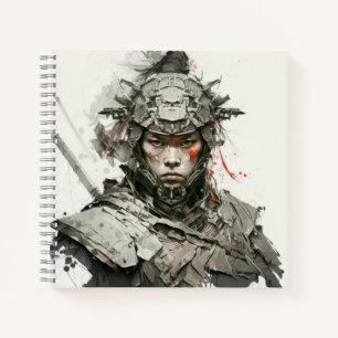 Warrior Portrait Malerei Historisches Abenteuer Notizbuch