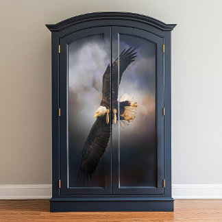 Warrior Queen Flying Bald Eagle Dekoupage Seidenpapier