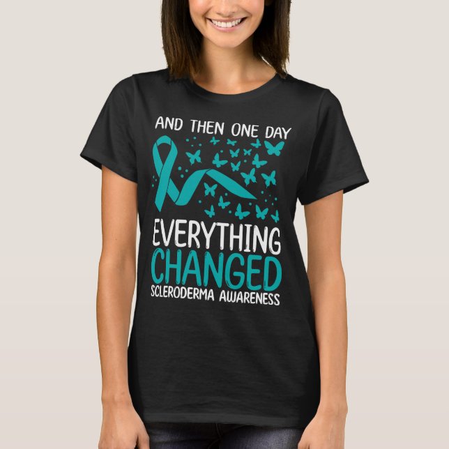 Warrior Ribbon Fighter Scleroderma Awareness T-Shirt (Vorderseite)