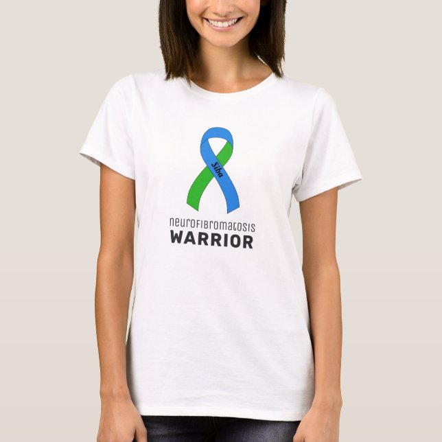 Warrior Ribbon, weißer T - Shirt (Vorderseite)