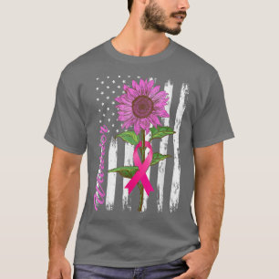 Warrior rosa Ribbon Brustkrebs Sonnenblumen Amerik T-Shirt