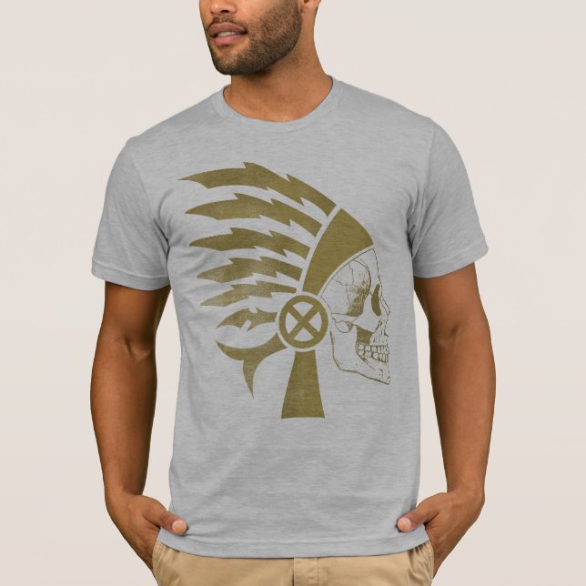 Warrior Skull Gold T-Shirt (Vorderseite)
