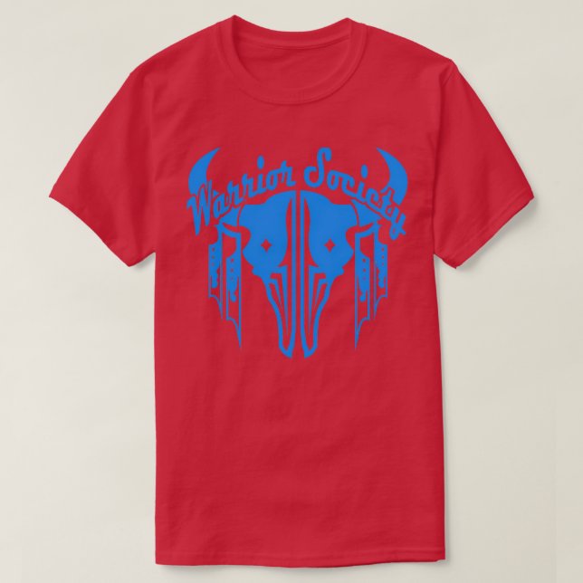 Warrior Society Buffalo Blue T-Shirt (Design vorne)