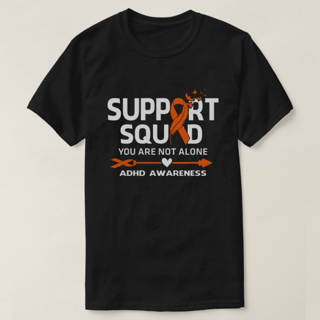Warrior Support Squad ADHD Sensibilisierungsfunkti T-Shirt (Design vorne)