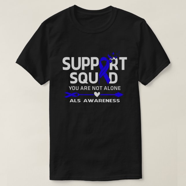 Warrior Support Squad ALS Bewusstseinsgefühl T-Shirt (Design vorne)