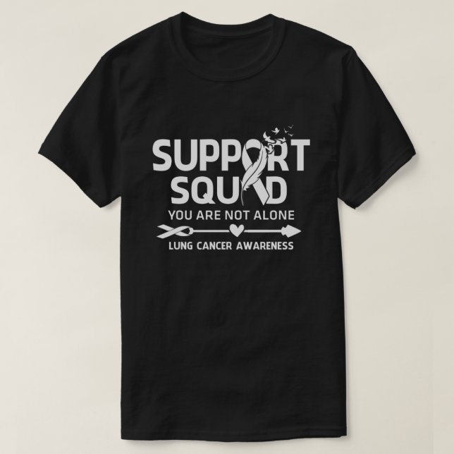 Warrior Support Squad Lungenkrebs Bewusstsein Feed T-Shirt (Design vorne)