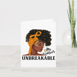 Warrior Unbreakable Black Woman Crps Awareness Karte
