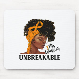 Warrior Unbreakable Black Woman Crps Awareness Mousepad