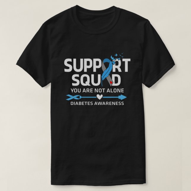 Warrior unterstützt Squad Diabetes Awareness Fethe T-Shirt (Design vorne)