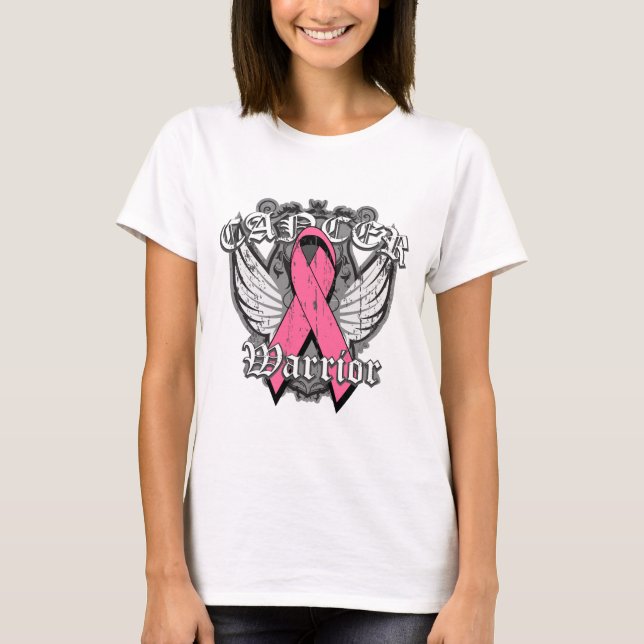 Warrior Vintag Wings - Brustkrebs T-Shirt (Vorderseite)