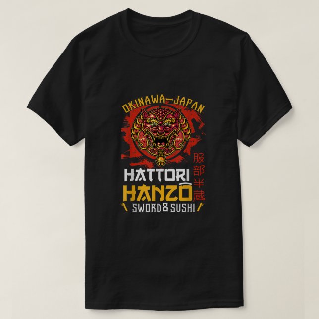 Warrior Warrior Okinawa Japan Hattori Hanzo Schwer T-Shirt (Design vorne)