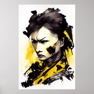 Warrior Woman Wild Nature Free Spirit Art Malerei Poster