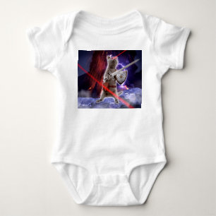 Warriorkatze mit Lasern aus dem Auge Baby Strampler