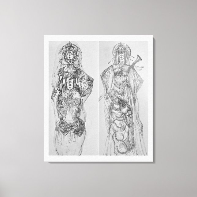 Warriors handgezeichnete Illustrationsmauer Leinwanddruck (Vorderseite)