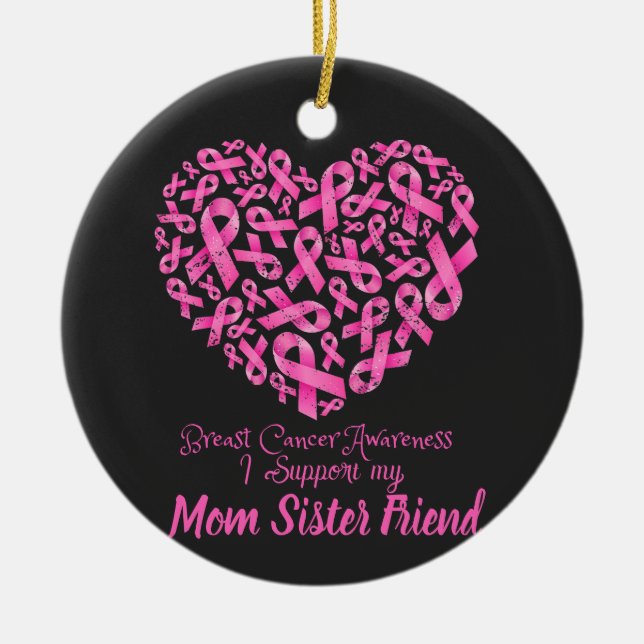 Warriors in Pink: Breast Cancer Awareness Keramik Ornament (Vorne)