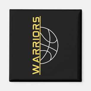 Warriors Sketll Sketch Player Sketch Sport Magnet