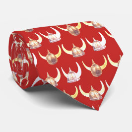 Warriors Vikings Helmet Mascot Football Necktie Krawatte