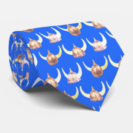 Warriors Vikings Helmet Mascot Football Necktie Krawatte