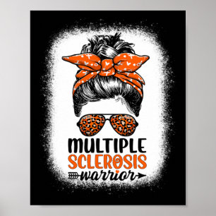 Warriy Messy Bun - Multiple Sklerose Awareness Poster
