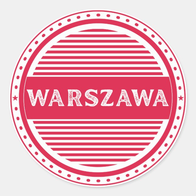 Warsaw City Pride Emblem – Polish Identity Runder Aufkleber (Vorderseite)