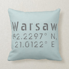 Warsaw Latitude Longitude Kissen