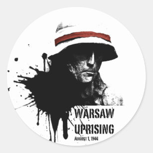 Warschau-Aufstieg Runder Aufkleber