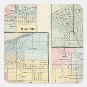 Warschau, Macomb, Marshall, Bezirk Quadratischer Aufkleber