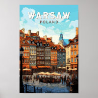 Warschau Polen Kunst Vintag