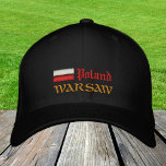 Warschau/Polen Mode / Polnische Flagge Bestickte Baseballkappe<br><div class="desc">Stickereihats: Polen & Warschau,  Polnischer Fahne-Fashion-Baseball / LKW-Hüte für Polska-Patrioten - Liebe in meinem Land,  Reise,  Urlaub / Sportfans</div>