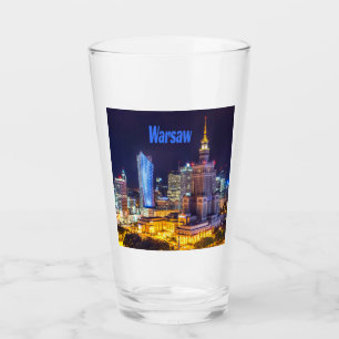 Warschau Polen Night Skyline Warsaw Spire Glas