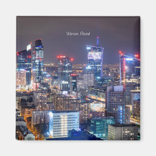 Warschau, Polen, Skyline Magnet