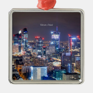 Warschau, Polen Skyline, Ornament Aus Metall