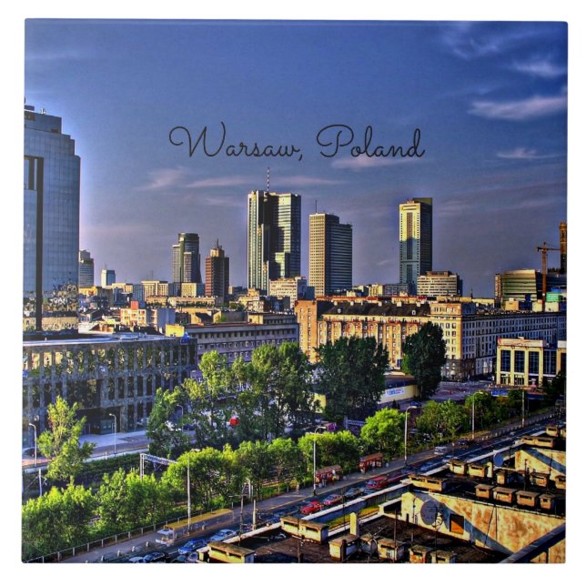 Warschau, Polen Stadtbild Fliese (Vorderseite)